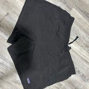 Patagonia Baggies 5in Black Athletic Shorts Lightweight Drawstring